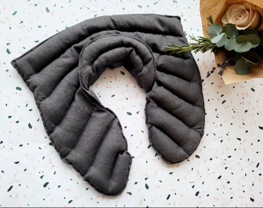 Selki Shoulder Pack - ECO Enzyme Dyed Linen Linseed Filled Over the Shoulder Hot/Cold Pack