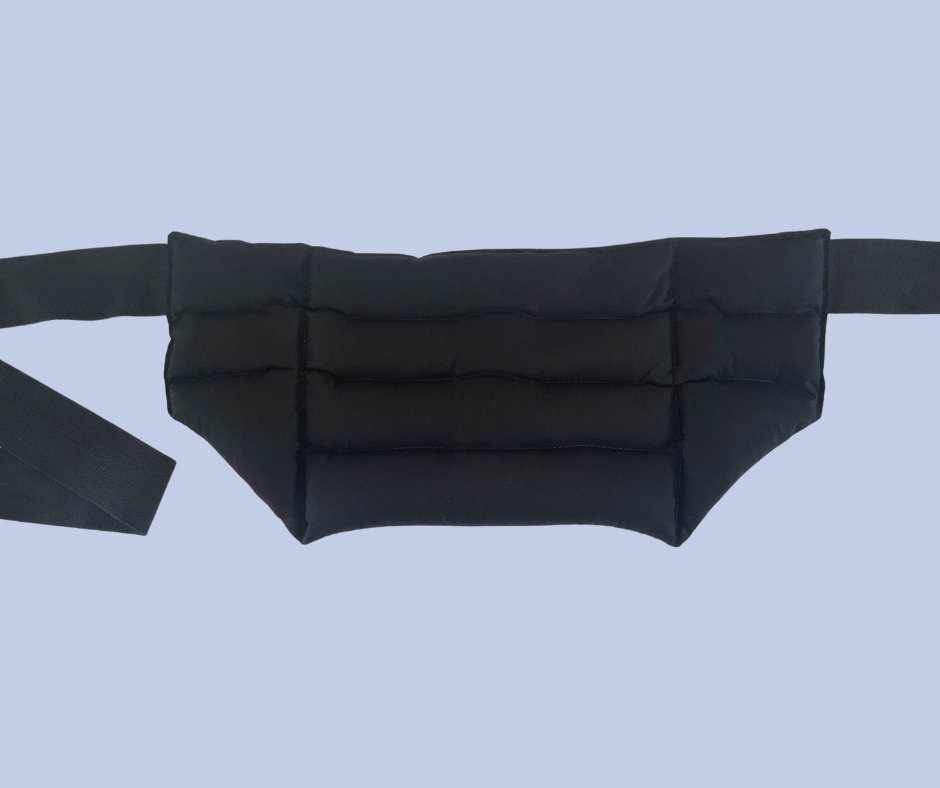 Selkibelt heat pad, Everyday Freedom Collection in Black Cotton